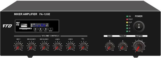 ενισχυτής συστημάτων 120W AC230V PA με MP3 SD BT FM
