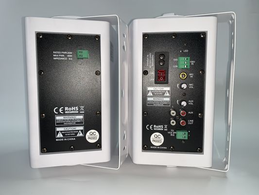 30w+30w ο άσπρος ενεργός τοίχος ομιλητών συστημάτων PA τοποθετεί τον ομιλητή